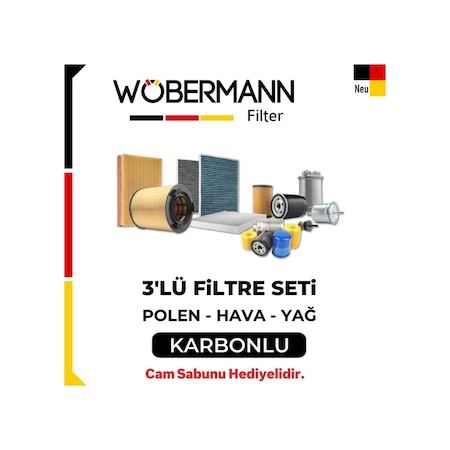 Wöbermann Hyundai İ20 1.4 Filtre Bakım Seti 2009-2013 3'lü Karbonlu