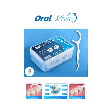 Oral White Cleaning Pro Diş İpi Sade 50'li