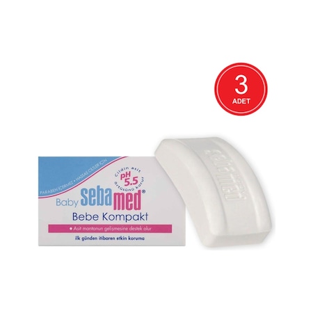 Sebamed Baby PH 5.5 Bebek Kompakt Sabun 100 G x 3