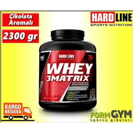 Hardline Protein Tozu Whey 3Matrıx 2300 Gr Çikolata