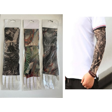 Airbrush Tattoo Sleeves Giyilebilir Dövme Çorabı 6'lı