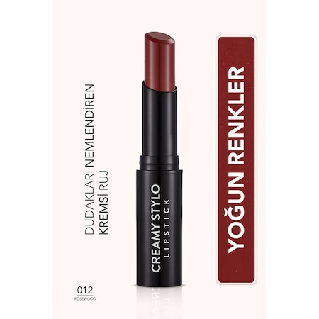 Flormar Yarı Parlak Stick Ruj- Creamy Stylo Lipstick -012 Rosewood-8682536013727