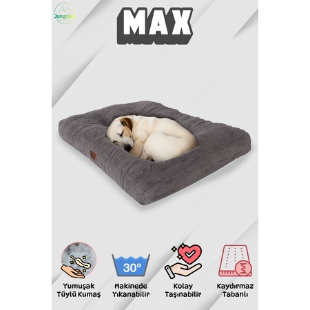 Max Ultra Yumuşak Kedi Köpek Minderi Gri Small