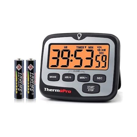 Thermopro Tm01 Mutfak,Spor, Ders Alarmlı Işıklı Kronometre, Geri