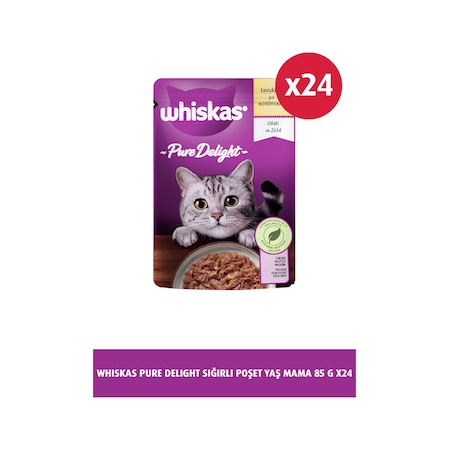 Whiskas Pouch Tavuklu Yetişkin Kedi Mama 24 x 85 G