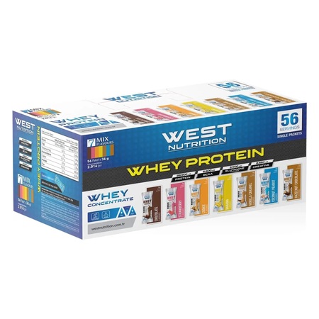 West Nutrition Whey Protein Tozu 56 Servis Saşe Mix Aroma