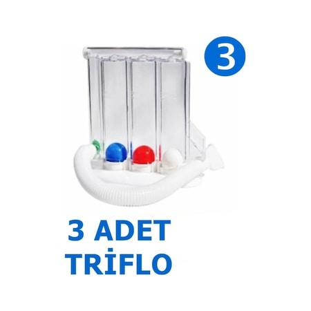 Triflo Solunum Egzersiz Cihazı Nefes Egzersiz Aleti 3 Top x 3