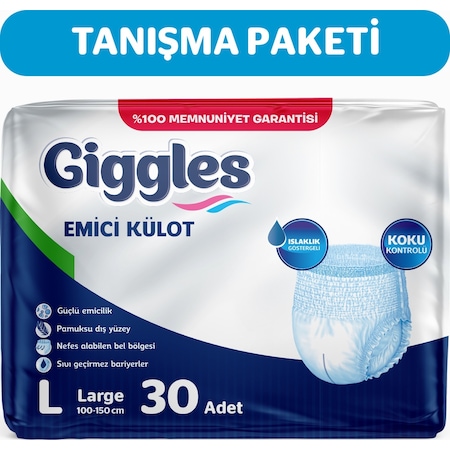 Giggless Yetişkin Emici Külot Hasta Bezi L 30'Lu