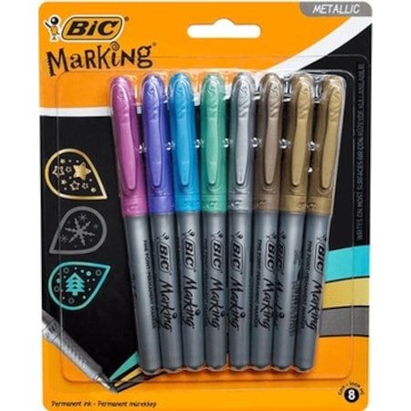 Bic Marking Color Blister Metalik Renkler Keçeli Kalem 8'li