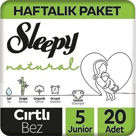 Sleepy Çocuk Bezi Natural 11-18 Kg 20'li Junior No 5