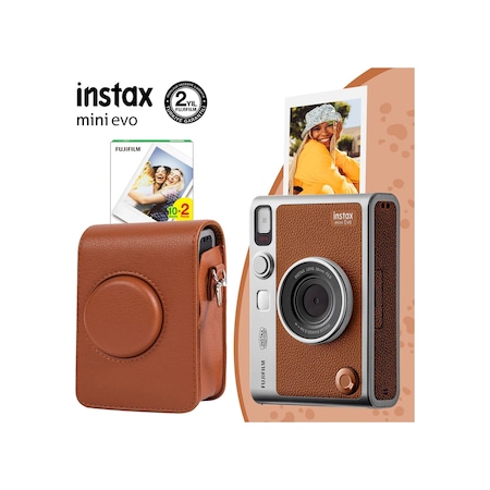 Fujifilm Instax Mini Evo Fotoğraf Makinesi + Seti 4 Kahverengi