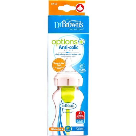 Dr Browns Options+ Geniş Ağız Antikolik Pp Biberon 270 Ml 0+ Ay DRB-DB91600