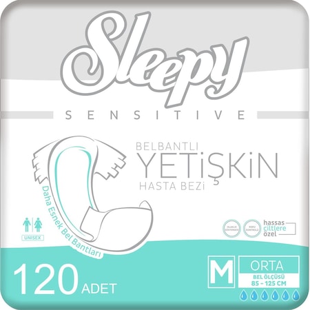 Sleepy Belbantlı Hasta Bezi M 4 x 30'lu