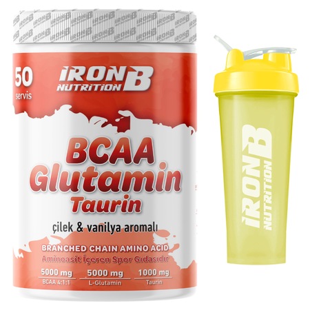 IronB Nutrition BCAA L-Glutamin 750 gr Çilek Vanilya Aromalı