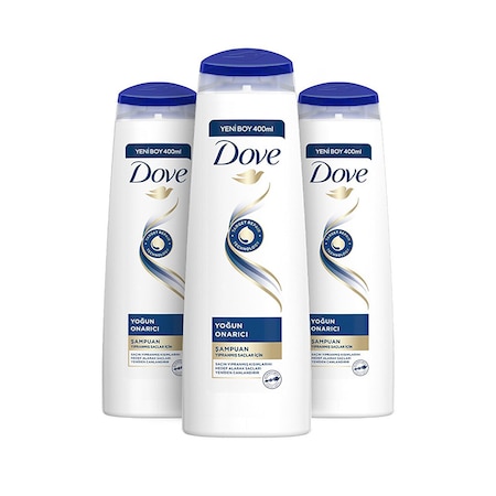 Dove Yoğun Onarıcı Saç Bakım Şampuanı 3 x 400 ML