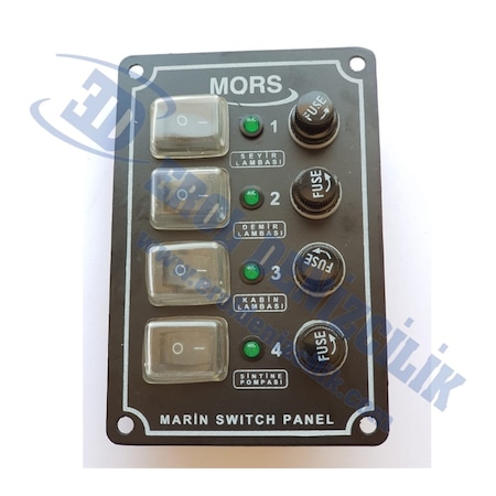 Mors 4'Lü Switch Sigorta Panel Dikey