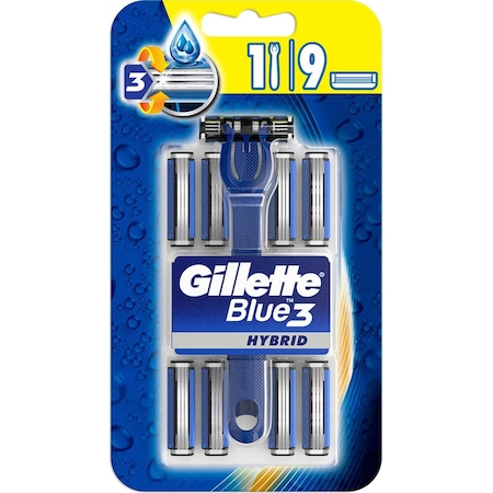 Gillette Blue3 Sensor Hybrid Tıraş Makinesi + Yedek Tıraş Bıçağı 9'lu