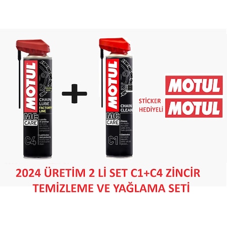 Motul 2024 C1+ C4 Zincir Temizleme Seti 2x 400 ML