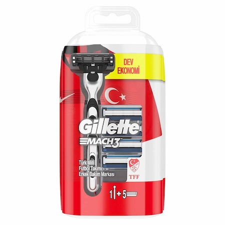 Gillette Mach3 Tıraş Makinesi + Yedek Başlık 5'li
