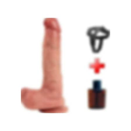 Odins Shop Belden Bağlamalı Yeni Nesil Çift Katmanlı 21.5 CM Realistik Dildo 1293B