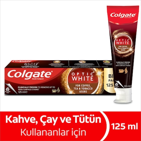 Colgate Optic White Kahve Çay ve Tütün Kullananlar için Diş Macunu 125 ML