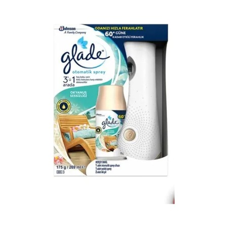 Glade Otomatik Sprey Oda Kokusu Makine + Okyanus Sessizliği Yedek 269 ML