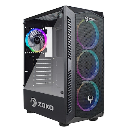 Zoko Buddy 4x12 CM Autoring RGB Fanlı Gaming Bilgisayar Kasası