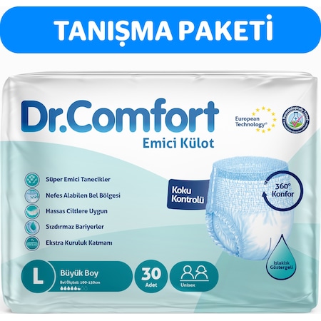 Dr.Comfort Yetişkin Emici Külot Büyük Boy L 30'Lu