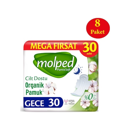 Molped Pure Soft Mega Fırsat Gece Ultra 8 x 30'lu