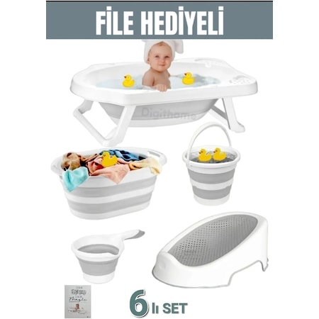 Katlanır Bebek Küvet Set Fileli 6'lı