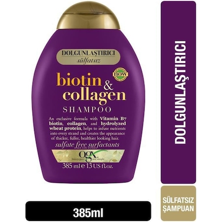 OGX Dolgunlaştırıcı Biotin & Kolajen Sülfatsız Şampuan 385 ML