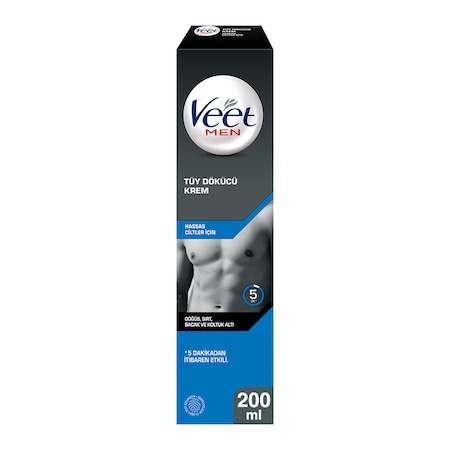 Veet Men Hassas Ciltler için Erkek Tüy Dökücü Krem 200 ML