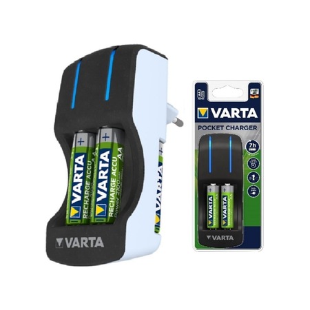 Varta 4 Adet 2100Mah AA Şarjlı Kalem Pil+ Pocket Charger Şarj Cihazı