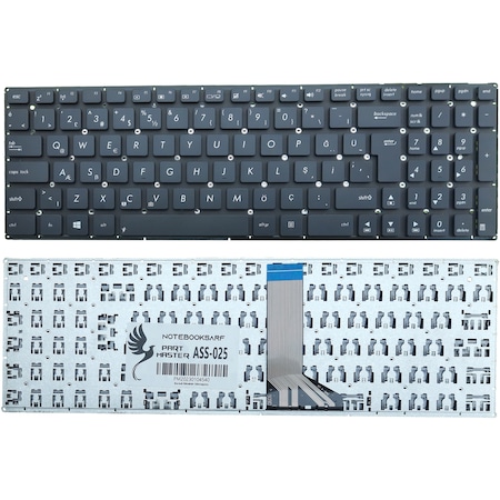 Asus Uyumlu X555Q, X555Y Notebook Klavye (Siyah)