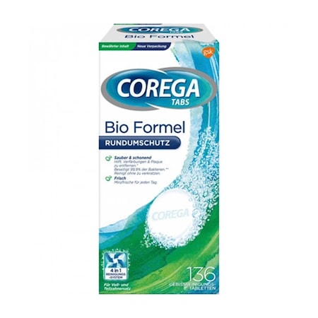 Corega Tabs Bio Formel Protez Temizleme Tableti 136'lı