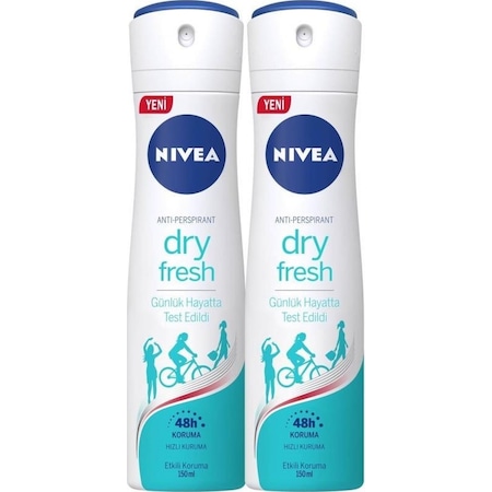 Nivea Dry Fresh Kadın Sprey Deodorant 2 x 150 ML