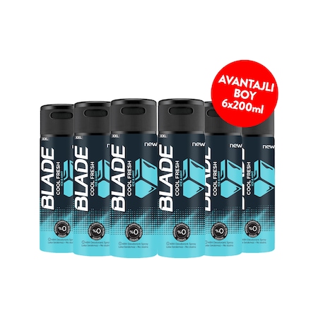 Blade Cool Fresh Erkek Sprey Deodorant 6 x 200 ML