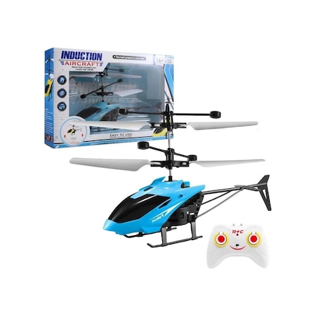 Uzaktan Kumandalı USB LED Mini RC Drone Oyuncak Helikopter Uçak Mavi