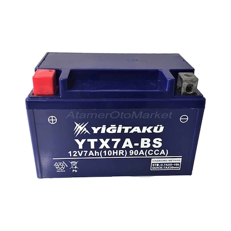 12 V 7 Ah Amper Ytx7a Bs Yiğit Akü Motosiklet Aküsü