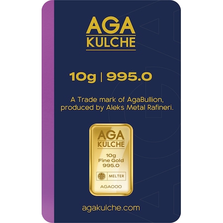 AgaKulche 995 24 Ayar Külçe Altın 10 G