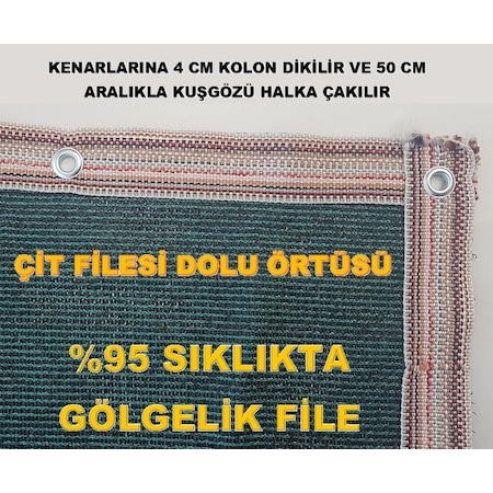 Gölgelik %95 Bahçe Gölgelik File Gölgelik Kumaş Çit Örtüsü