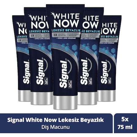 Signal White Now Lekesiz Beyazlık Diş Macunu 5 x 75 ML