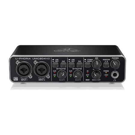 Behringer Umc204Hd 2X4. 24-Bit / 192 Khz Usb Ses / Mıdı Arayüzü