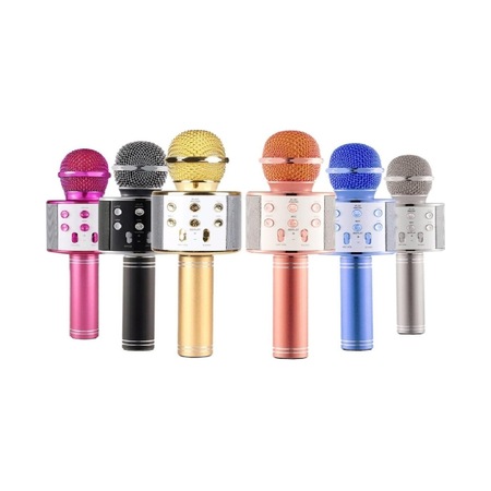 Ws-858 Karaoke Bluethoot Mikrofon Pembe