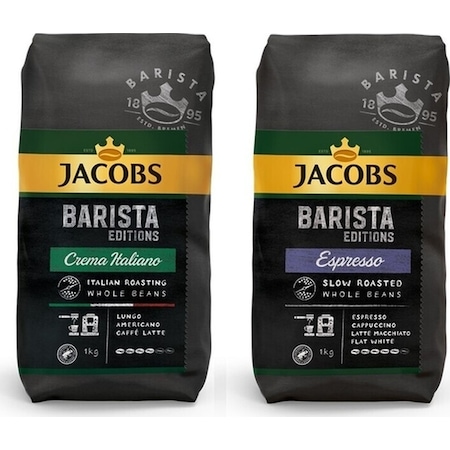 Jacobs Barista Çekirdek Kahve Avantajlı Paket 2 KG Crema Italiano 1 KG + Espresso 1 KG