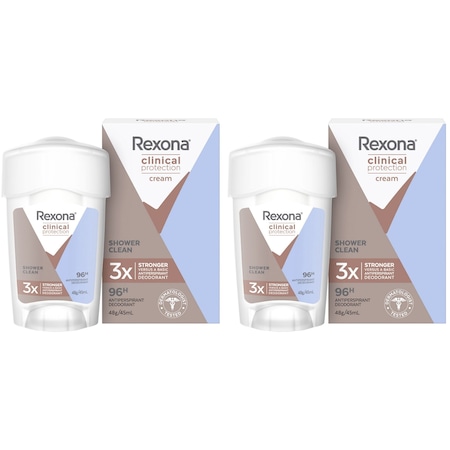 Rexona Clinical Protection Shower Clean Kadın Stick Deodorant 2 x 45 ML