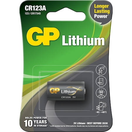 GP CR123A 3V Lityum Blister Pil