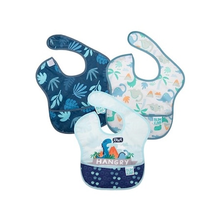 Bumkins SuperBib Önlük - 3lü Paket Hangry, dinasours, blue tropic