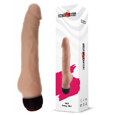 Truva Shop Crazy Bull 19Cm Realistik Titreşimli Damarlı Vibratör Dildo Penis