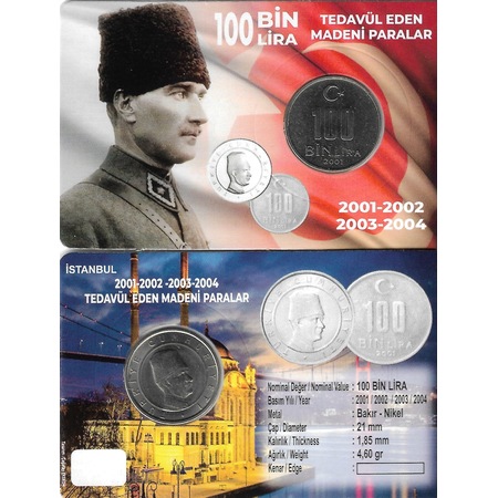 Emir Collectıon 2001 Yılı Tedavül 100 Bin Türk Lirası Özel Kitinde